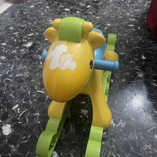 Children's rocking toy used, colorful plastic