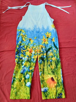 One-piece jumpsuit with straps used, size XL