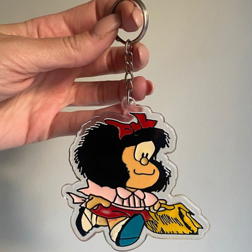 Vintage Mafalda pvc keychain used