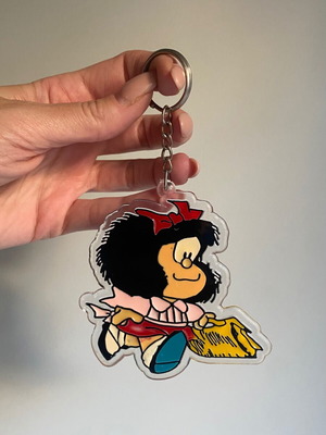 Vintage Mafalda pvc keychain used