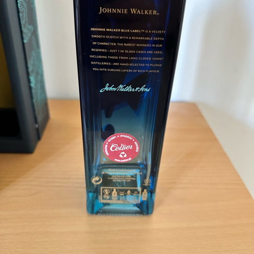 Johnnie Walker Blue Label Limited Edition empty bottle used with box