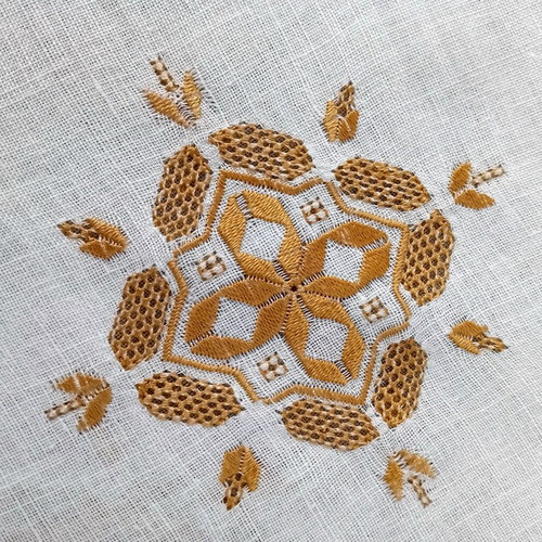 Tablecloth with Handmade Karsaniko Embroidery, New, Linen Fabric