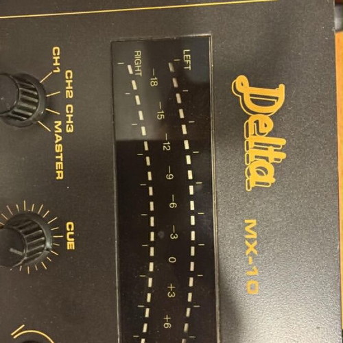 Delta MX-10 DJ Mixer used with 3 channels and original power supply