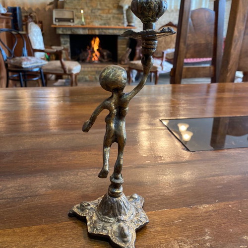 Bronze candlestick Kouros used, 1960s design