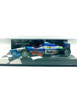 Minichamps 1:43 Benetton Renault B197 model car, Alexander Wurz 3rd British GP 1997