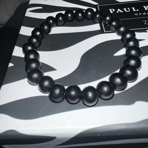 Handmade bracelet with lava stones new, unisex, black