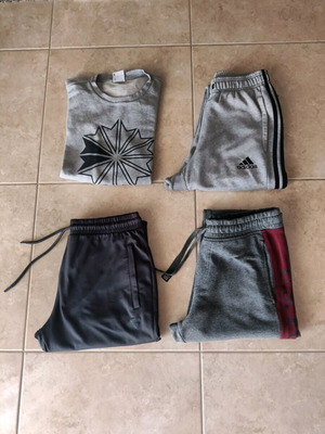 Reebok sweatshirt size S and Adidas, DeFacto, U.S.POLO ASSN. sweatpants size M used