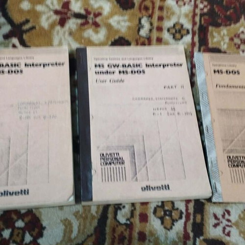 GW-BASIC Interpreter MS-DOS Olivetti manuals used, collector's set