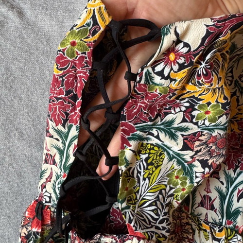 Floral dress new, knee-length with zipper, Topshop, multicolor size S