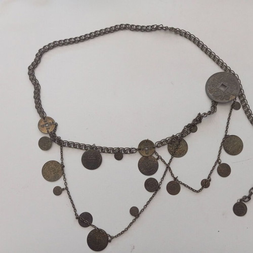 Vintage Boho bronze necklace-belt Replica like new, brown
