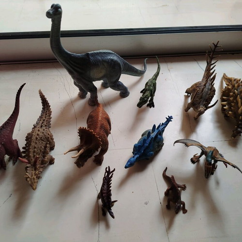 Dinosaur figures used
