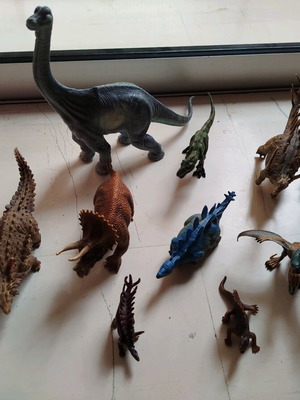 Dinosaur figures used