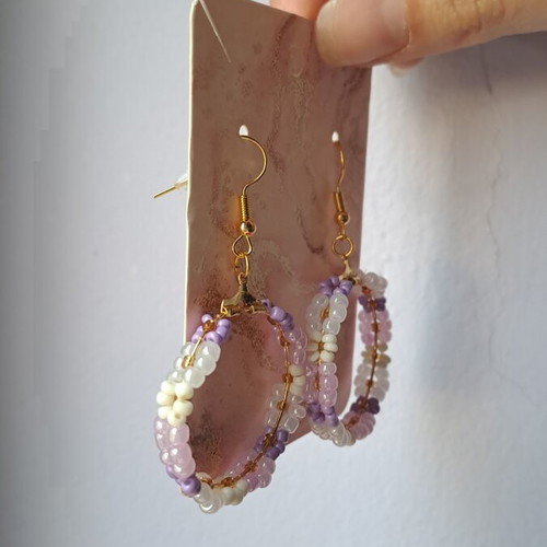 Women's jewelry set new, pink and gold colors