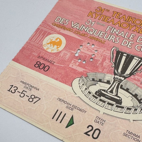 Cup Winners' Cup Final Ticket 1987 used Ajax vs. Locomotive Leipzig