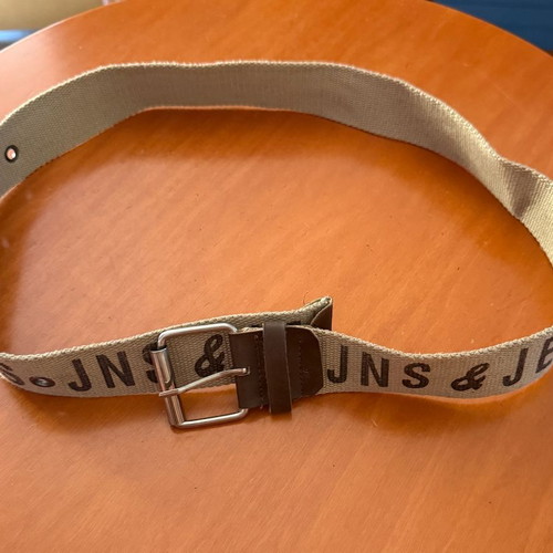 Canvas belt with leather details JNS & Jeans style like new, beige