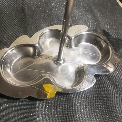 Metal jewelry holder used, yellow