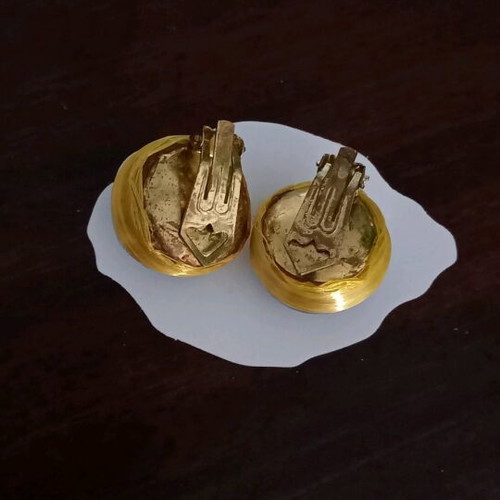 Earrings like new, blue and gold
