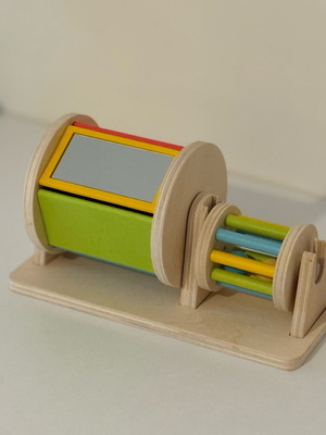 Wooden Montessori toy with sounds new without damage