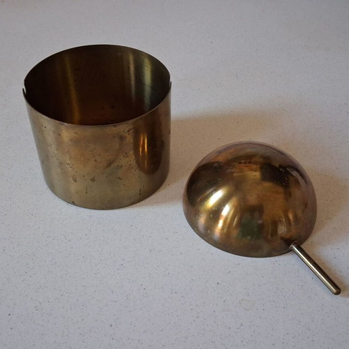 Vintage Stelton Arne Jacobsen Brass Ashtray 10cm used