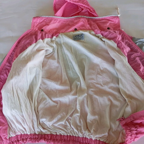 Vintage jacket used, pink-gray, size small