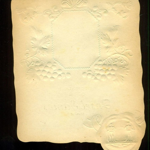 Old embossed Samos wine label in excellent condition