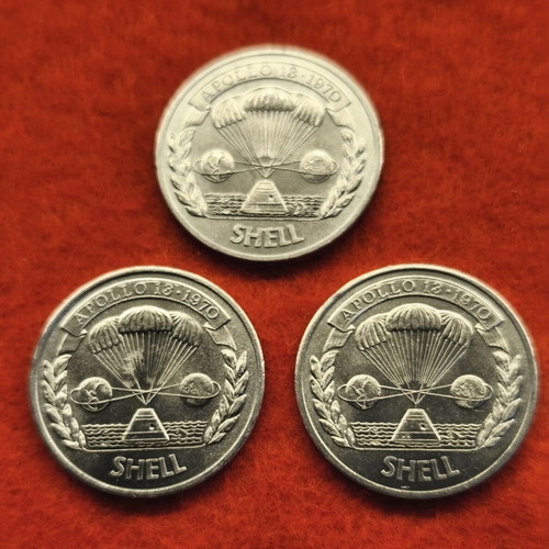 Shell Apollo 13 1970 aluminum commemorative token