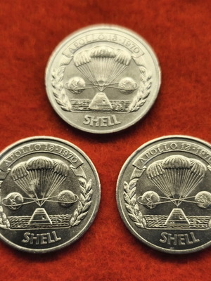 Shell Apollo 13 1970 aluminum commemorative token