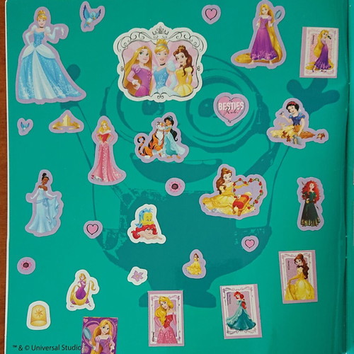Minions sticker album used, half completed by GIM S.A.