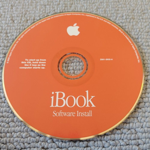 Apple iBook OS installation CD-ROM vintage original 2000 like new