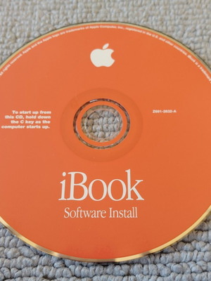 Apple iBook CD-ROM εγκατάστασης συστήματος σαν καινούργιο, vintage 2000