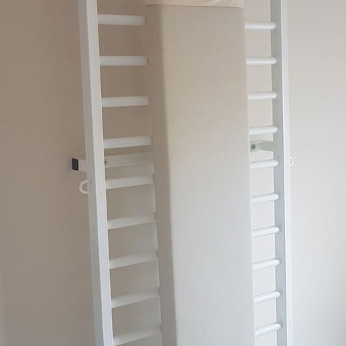 Gym Pull-Up Bar used with bench, yoga mat, rings, and stepper