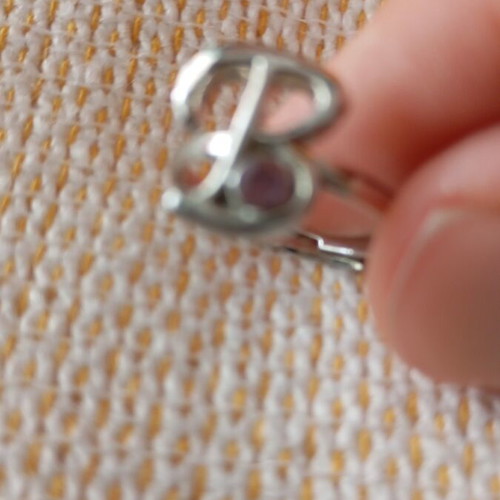 Ring with letter B used, metal