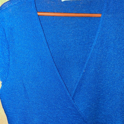Blue electric wrap dress Mango used, small, with light silver weave
