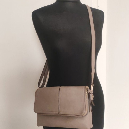 Oasis Taupe Crossbody and Shoulder Bag like new