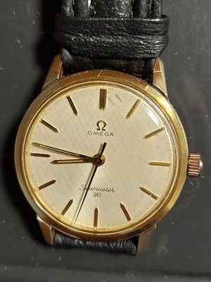 Omega Seamaster 30 wristwatch, gold plated, men's, 33mm