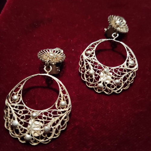 Silver 935 handmade earrings new, length 5cm