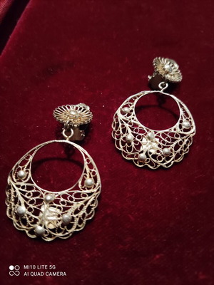 Silver 935 handmade earrings new, length 5cm