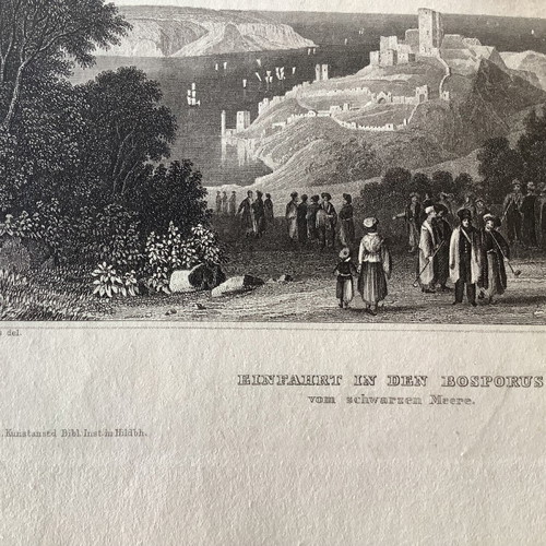 Entrance to Bosporus from Black Sea chalcography used 1848