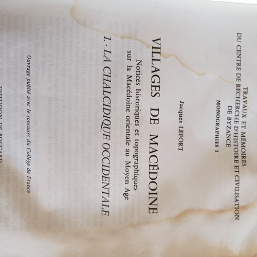 Villages de Macédoine 1 La Chalcidique Occidentale book used, French