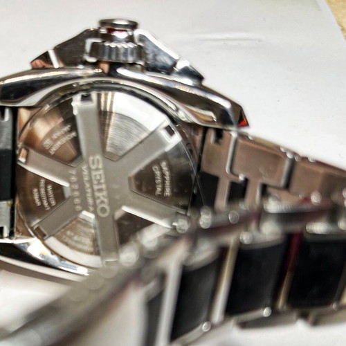 Seiko Velatura men's wristwatch like new, tachymeter, silver