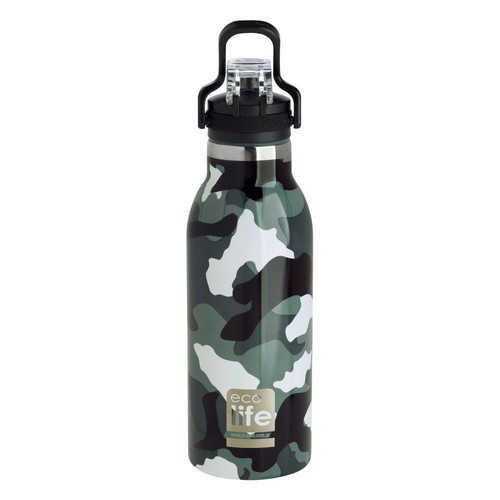Ecolife Stainless Steel Thermos Bottle 550ml with Sport Cap, new