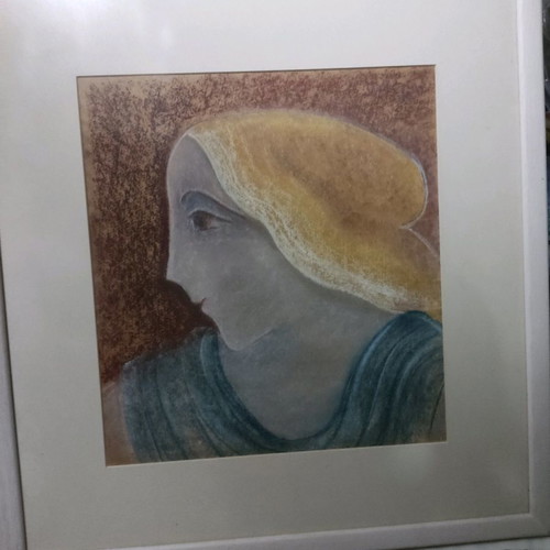 Argyro Karimbaka pastel used artwork 30x34cm
