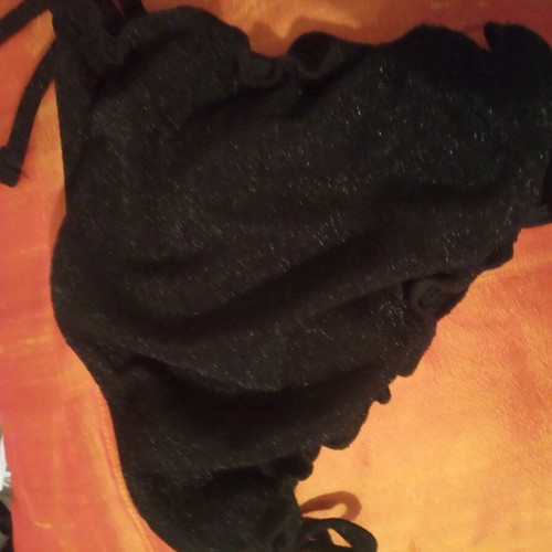 Swimwear bottom used, black with ties