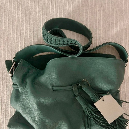Park House leather shoulder bag green new
