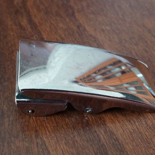 Collectible Gutos steel belt buckle used, shiny silver, men's