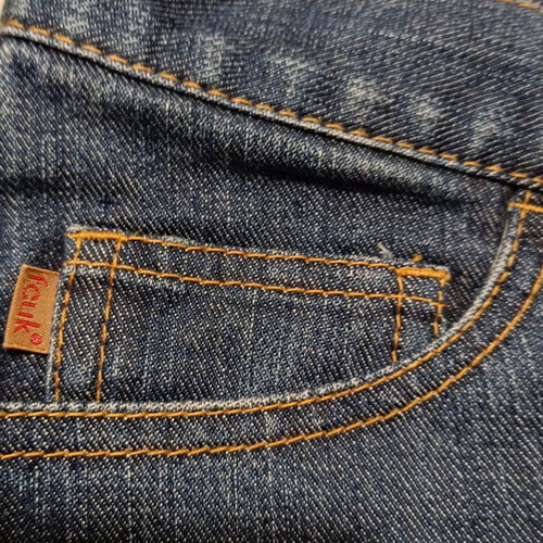 FCUK denim skirt like new, elastic with front slit and pockets