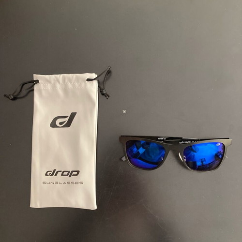 Drop sunglasses new with metal frame, black