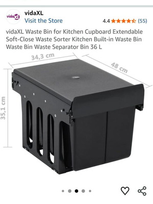 Kitchen cupboard waste bin new