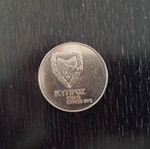 Collectible Cyprus 500 mils coin 1975 used