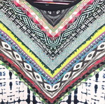 Crop top with colorful tribal patterns, size S, like new